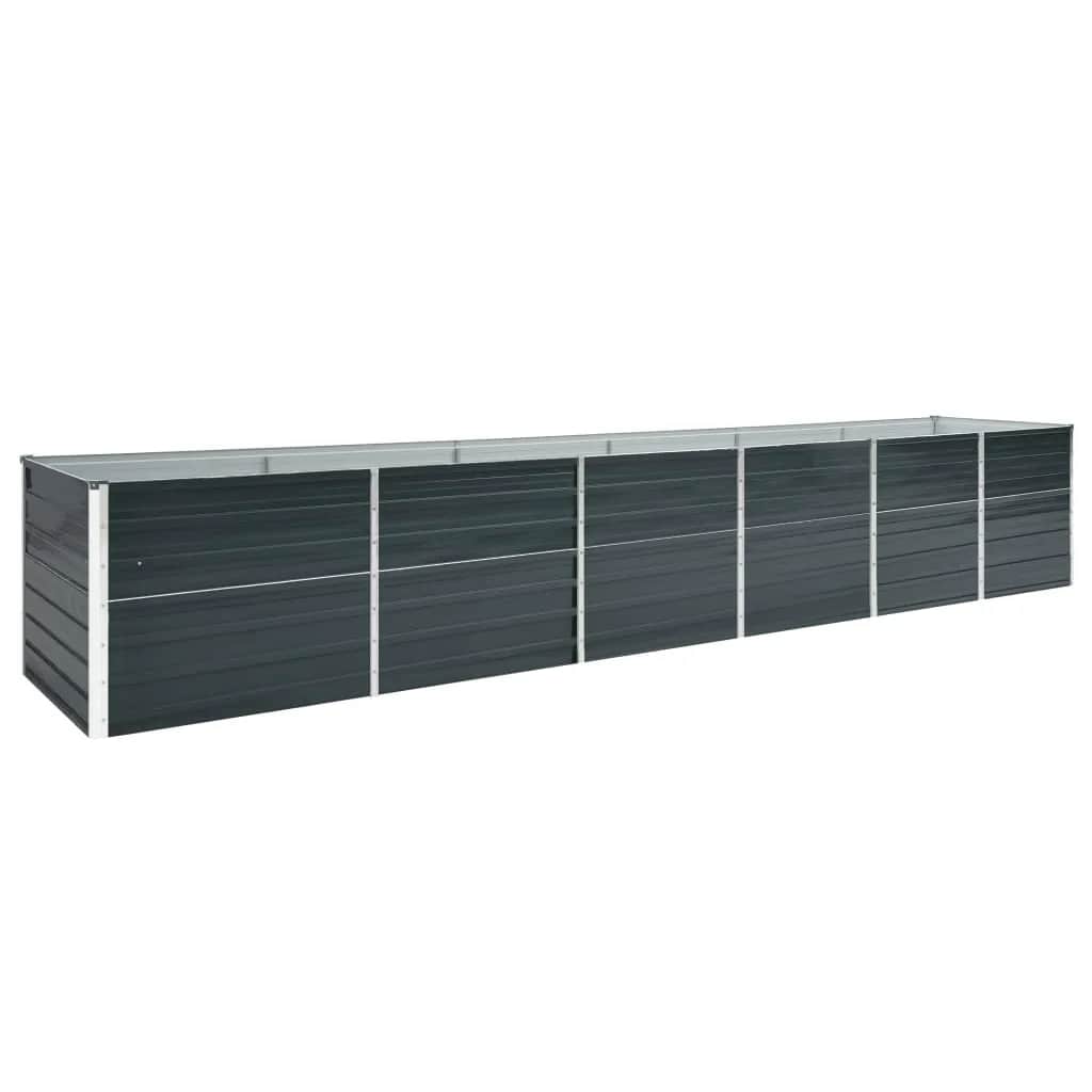 Letto Rialzato in Acciaio Zincato 480x80x77 cm Antracite