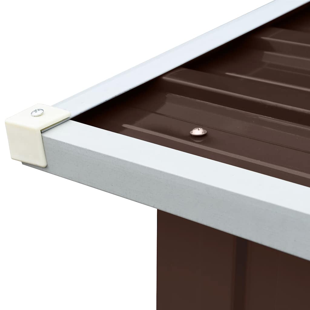 Capannone in Acciaio Zincato 172x91x154 cm Marrone
