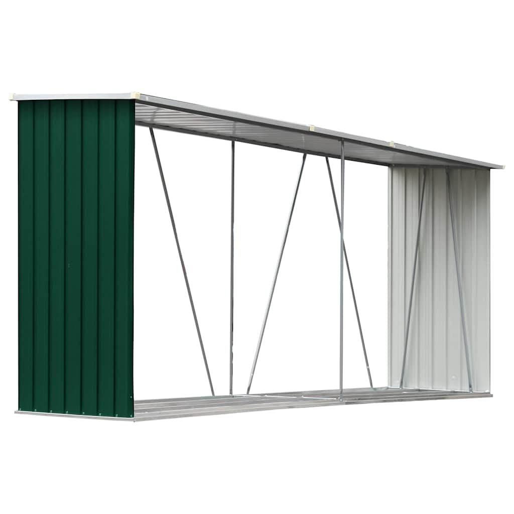 Capannone da Giardino in Acciaio Zincato 330x84x152cm Verde