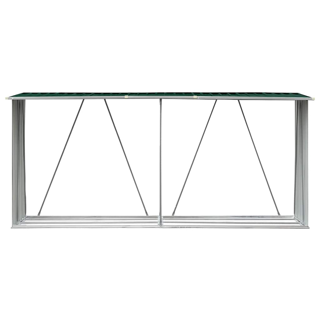 Capannone da Giardino in Acciaio Zincato 330x84x152cm Verde