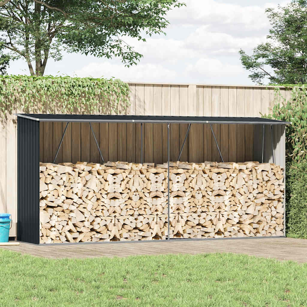 Capannone da Giardino in Acciaio Zincato 330x84x152cm Antracite