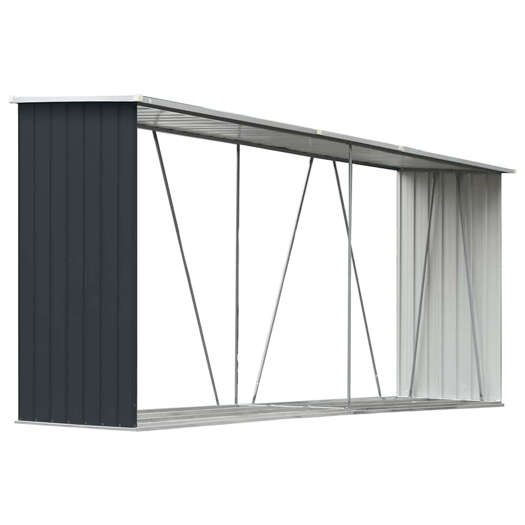 Capannone da Giardino in Acciaio Zincato 330x84x152cm Antracite