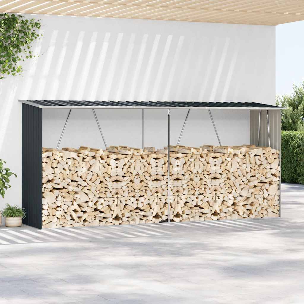 Capannone da Giardino in Acciaio Zincato 330x84x152cm Antracite