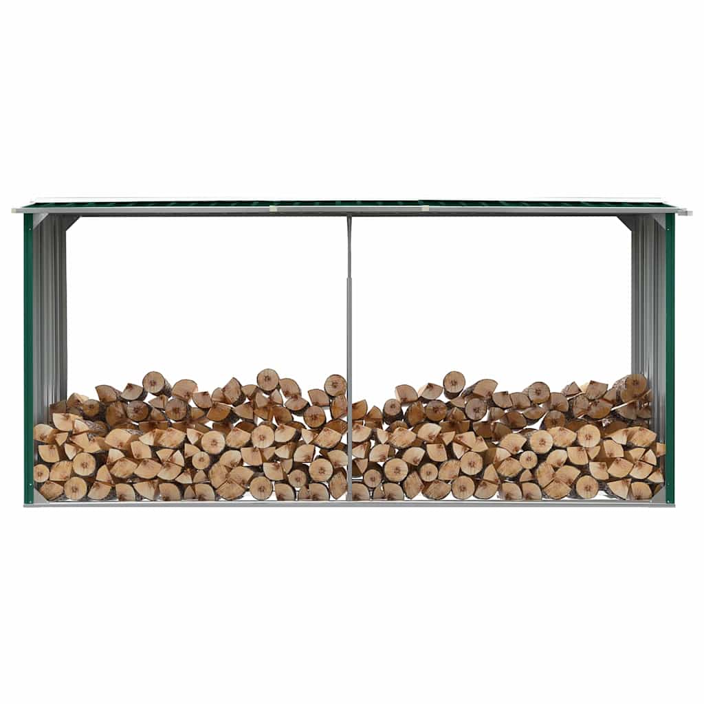 Capannone da Giardino in Acciaio Zincato 330x92x153cm Verde
