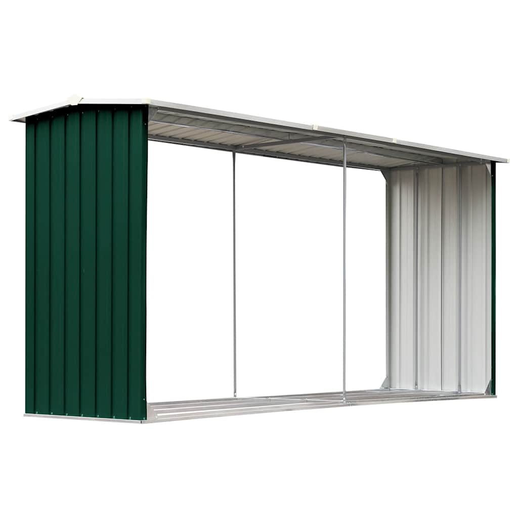 Capannone da Giardino in Acciaio Zincato 330x92x153cm Verde