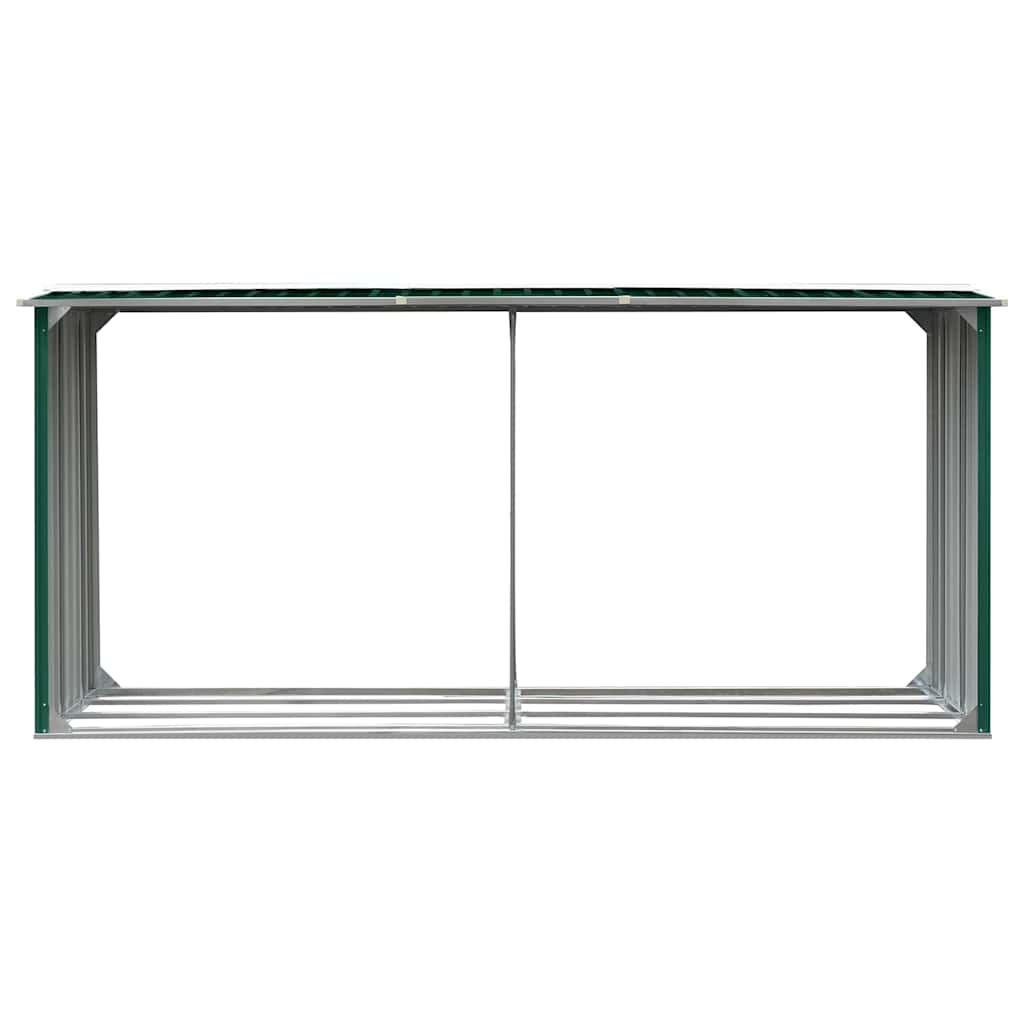 Capannone da Giardino in Acciaio Zincato 330x92x153cm Verde
