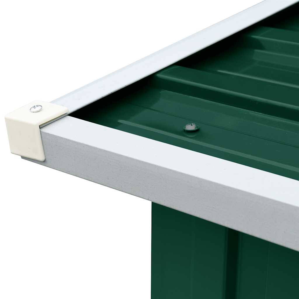 Capannone da Giardino in Acciaio Zincato 330x92x153cm Verde
