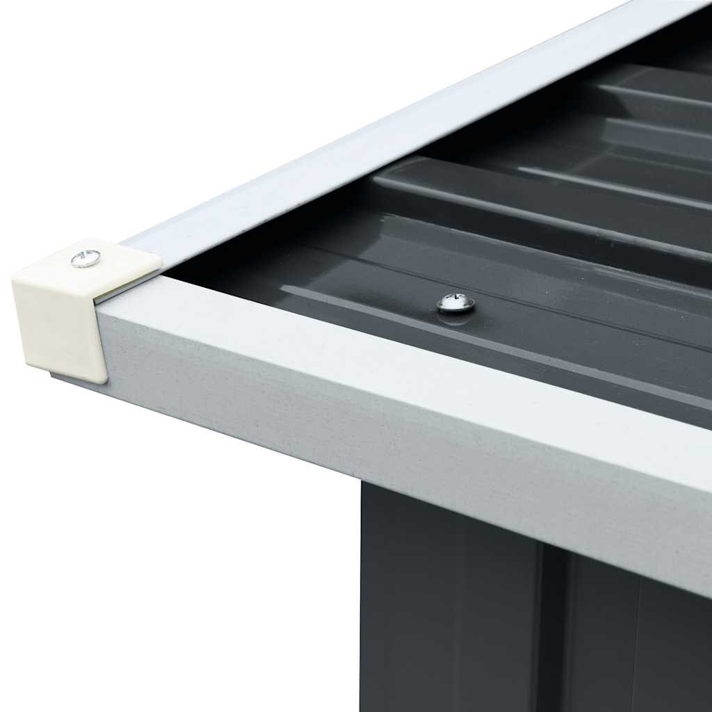 Capannone da Giardino in Acciaio Zincato 330x92x153cm Antracite