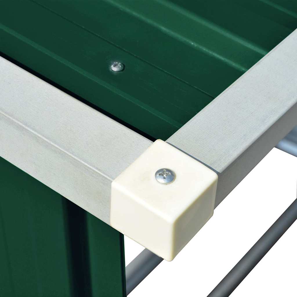 Capannone da Giardino in Acciaio Zincato 163x83x154 cm Verde