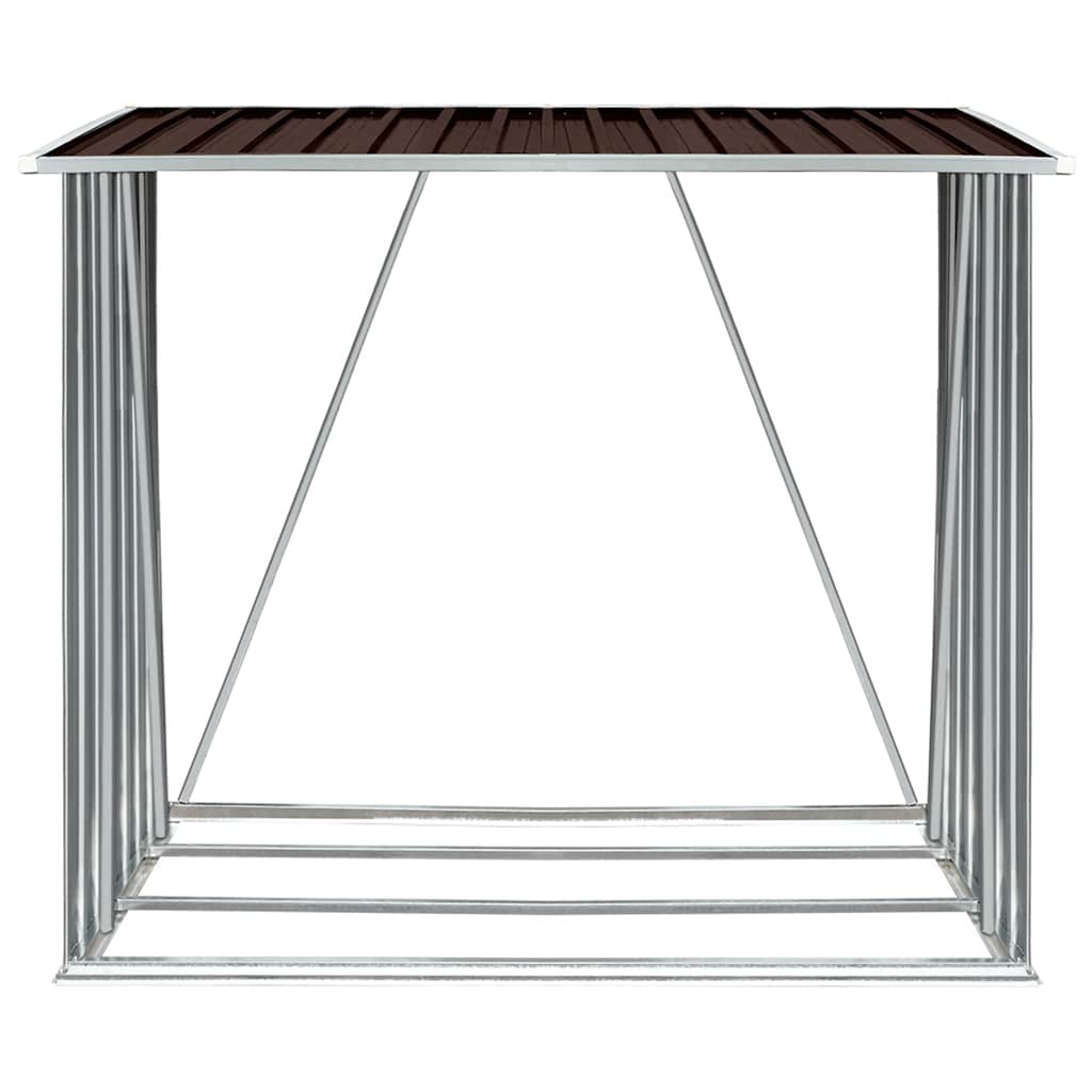 Capannone da Giardino in Acciaio Zincato 163x83x154 cm Marrone