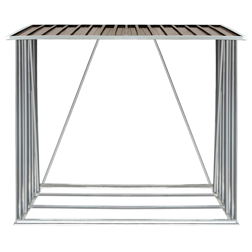 Capannone da Giardino in Acciaio Zincato 163x83x154 cm Marrone