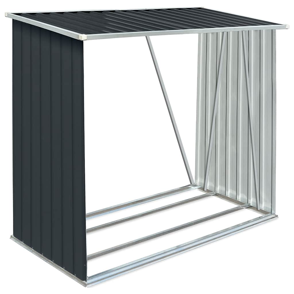 Capannone da Giardino in Acciaio Zincato 163x83x154cm Antracite