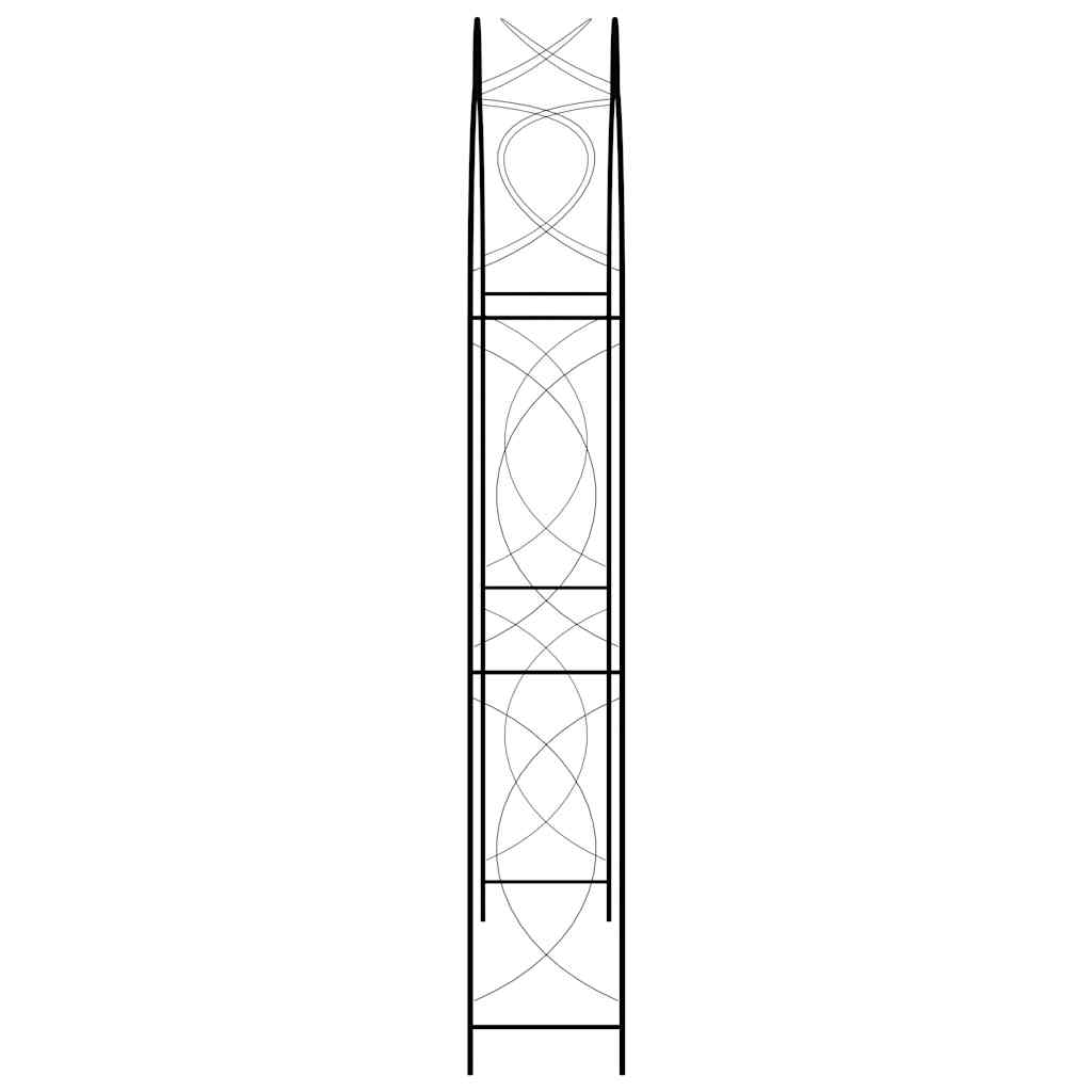 Arco da Giardino Nero 150x34x240 cm in Ferro