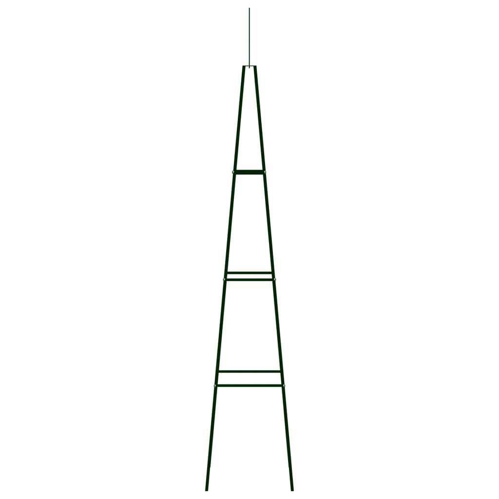 Supporti per Piante 2 pz Verde Scuro 35x35x195 cm in Ferro