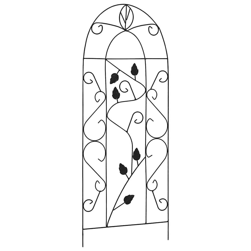 Supporti da Giardino per Piante 3 pz Neri 40x100 cm in Ferro