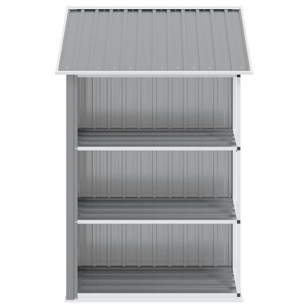 Capanno da Giardino con Scaffali Grigio 205x130x183 cm in Ferro