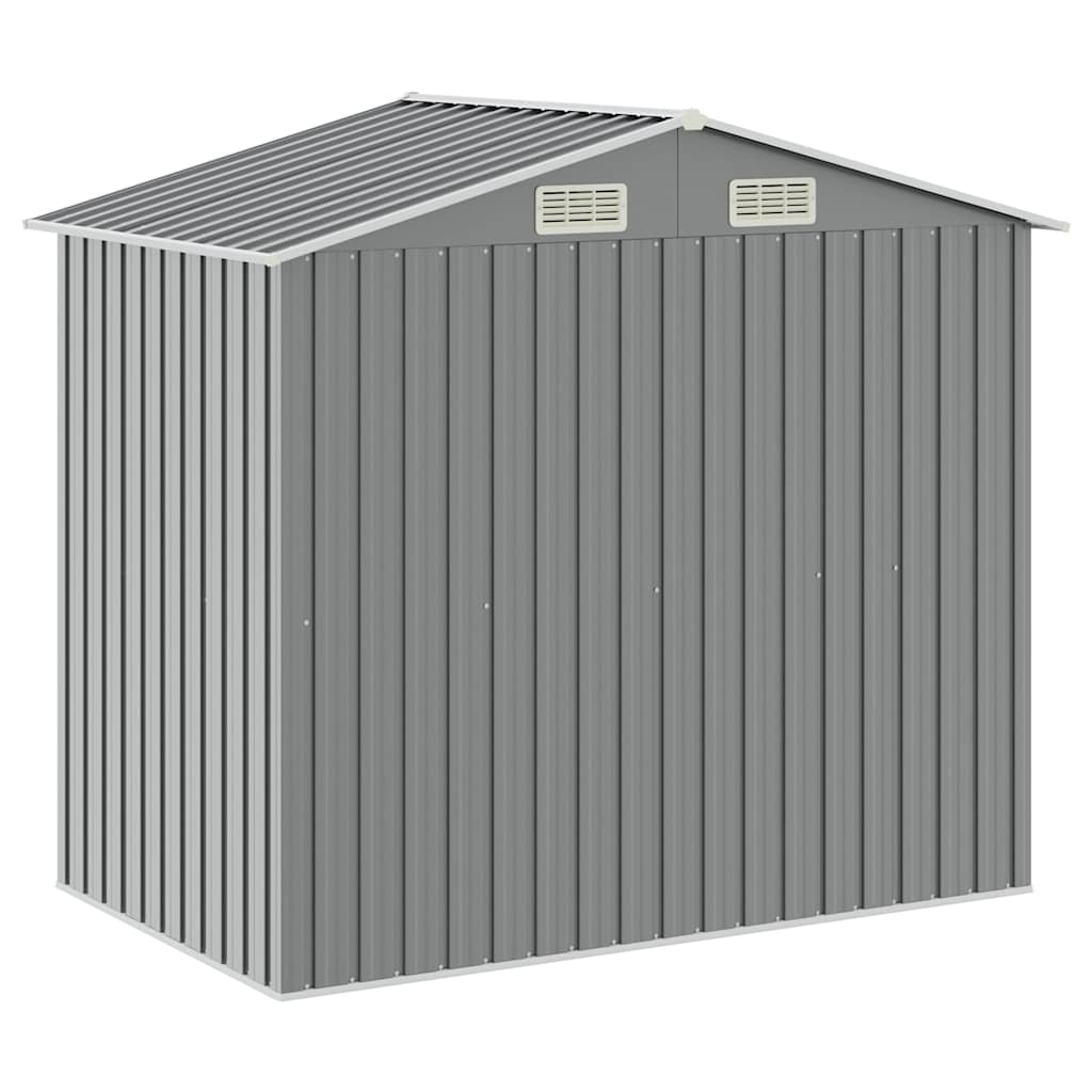 Capanno da Giardino con Scaffali Grigio 205x130x183 cm in Ferro