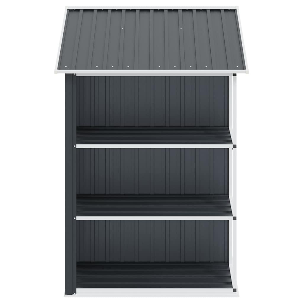 Capanno da Giardino con Scaffali Antracite 205x130x183 cm Ferro