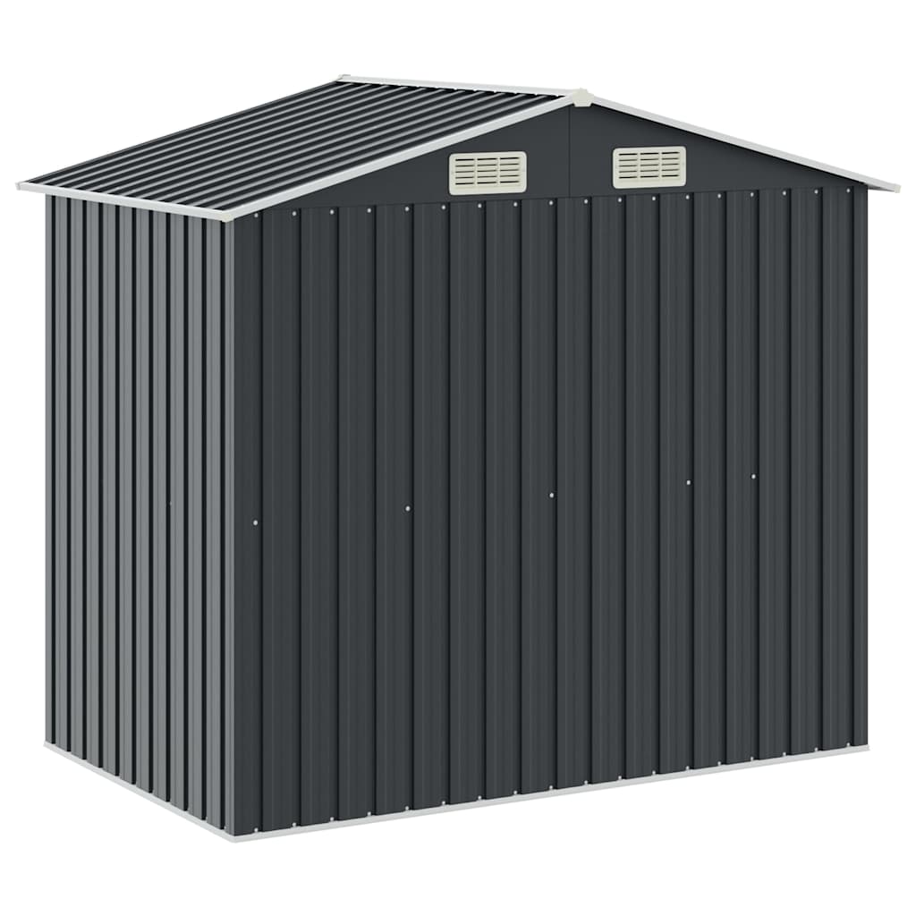Capanno da Giardino con Scaffali Antracite 205x130x183 cm Ferro