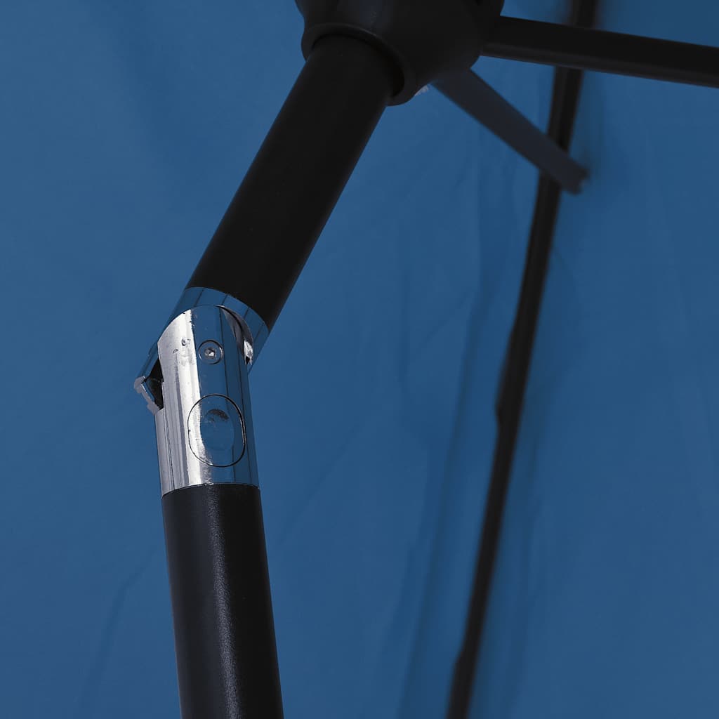 Ombrellone da Esterni con Palo in Metallo 300x200cm Azzurro