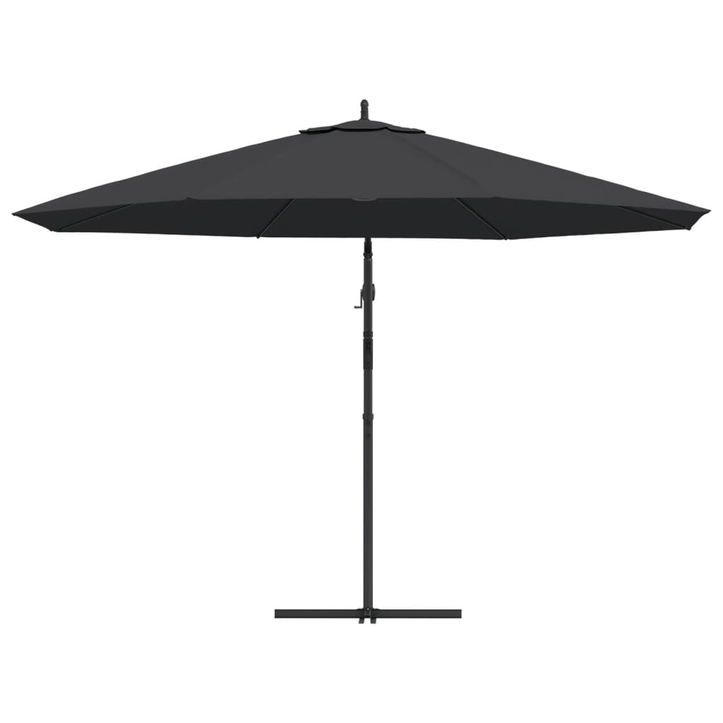 Ombrellone a Sbalzo Palo in Alluminio 350 cm Nero