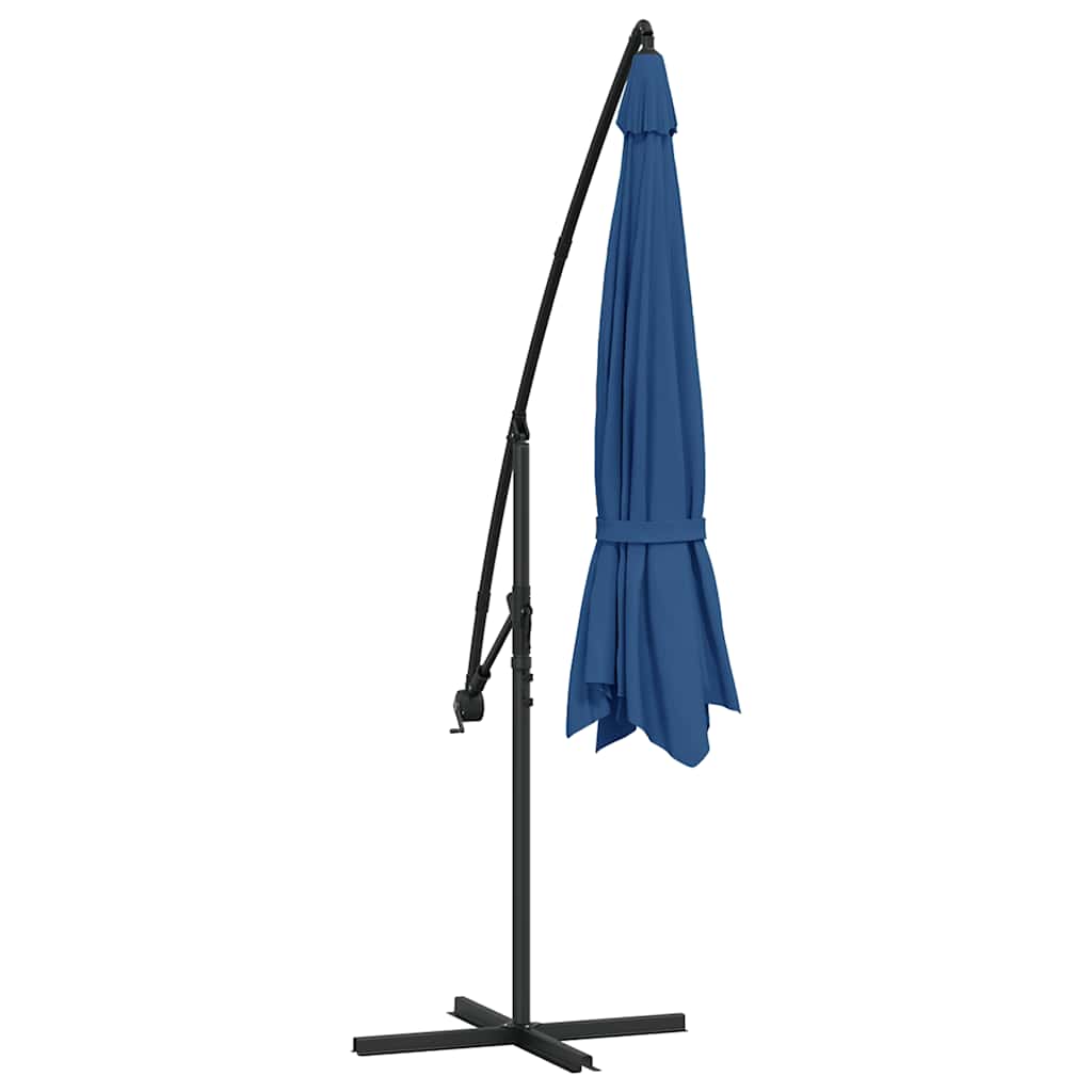 Ombrellone a Sbalzo Palo in Alluminio 350 cm Blu