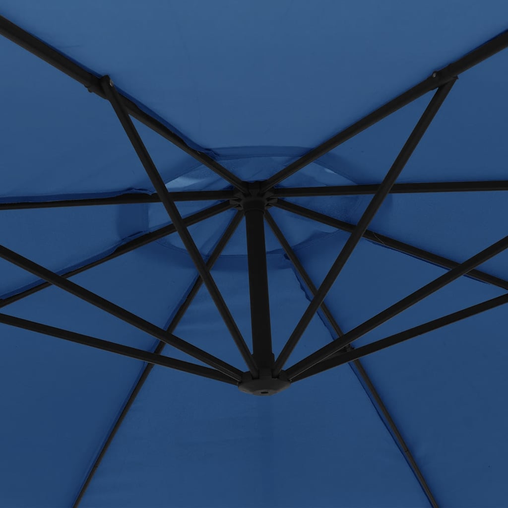 Ombrellone a Sbalzo Palo in Alluminio 350 cm Blu