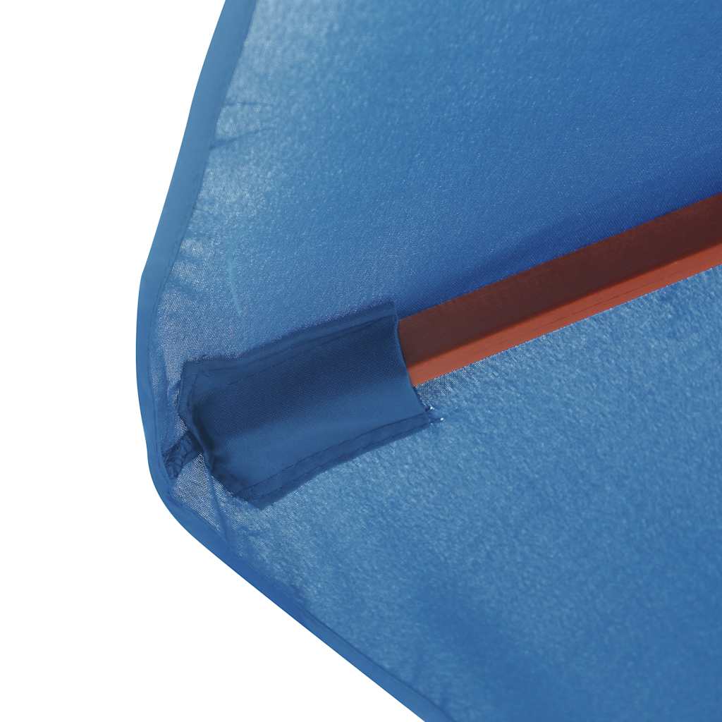 Ombrellone da Esterni con Palo in Legno 350 cm Blu