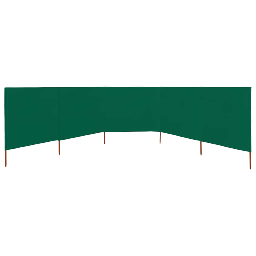 Paravento a 5 Pannelli in Tessuto 600x120 cm Verde