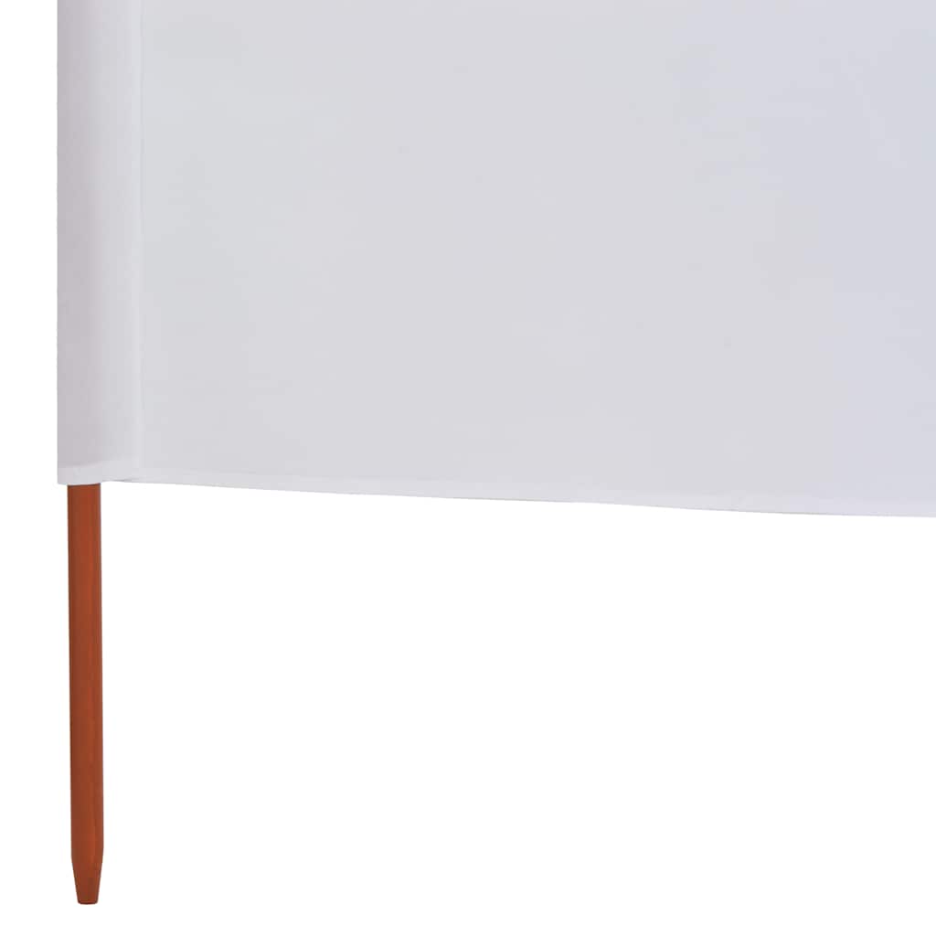 Paravento a 6 Pannelli in Tessuto 800x120 cm Bianco Sabbia