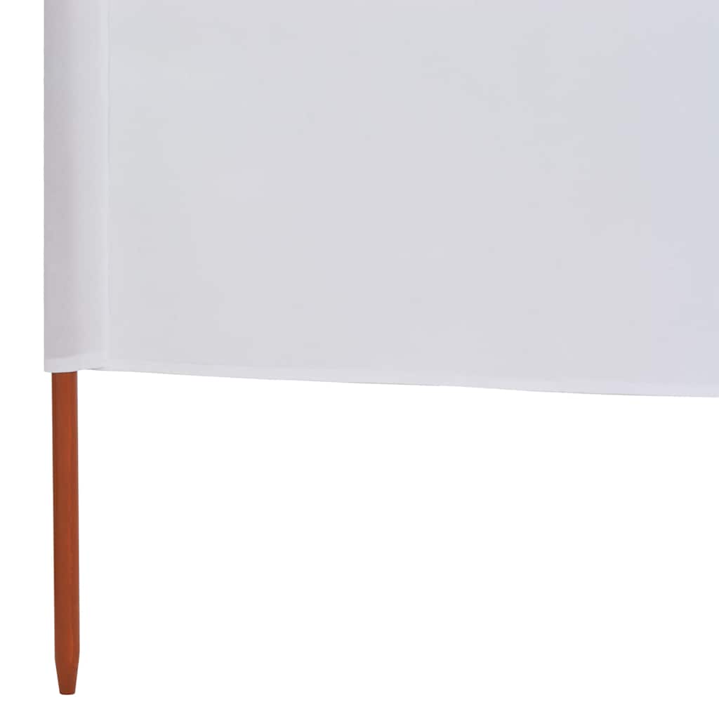 Paravento a 6 Pannelli in Tessuto 800x160 cm Bianco Sabbia
