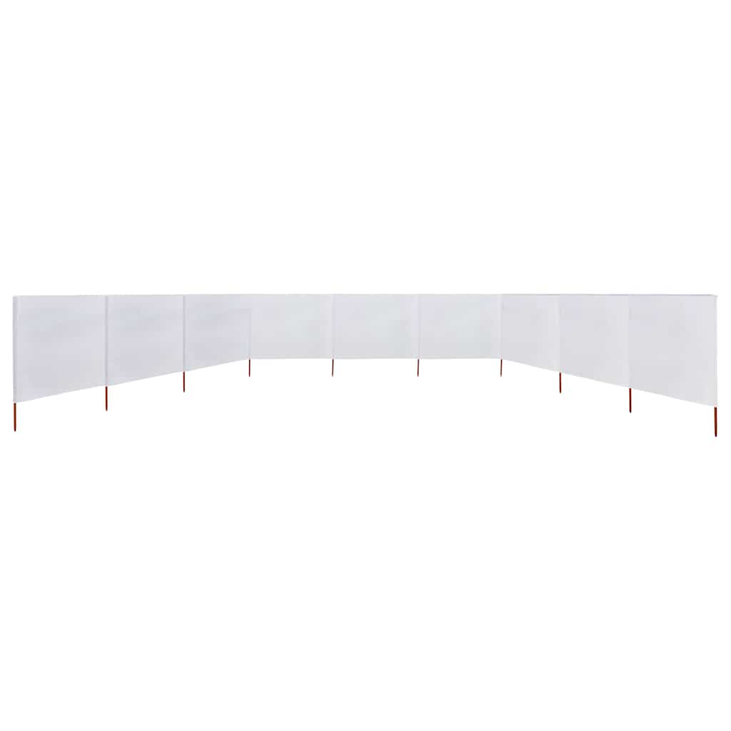 Paravento a 9 Pannelli in Tessuto 1200x120 cm Bianco Sabbia