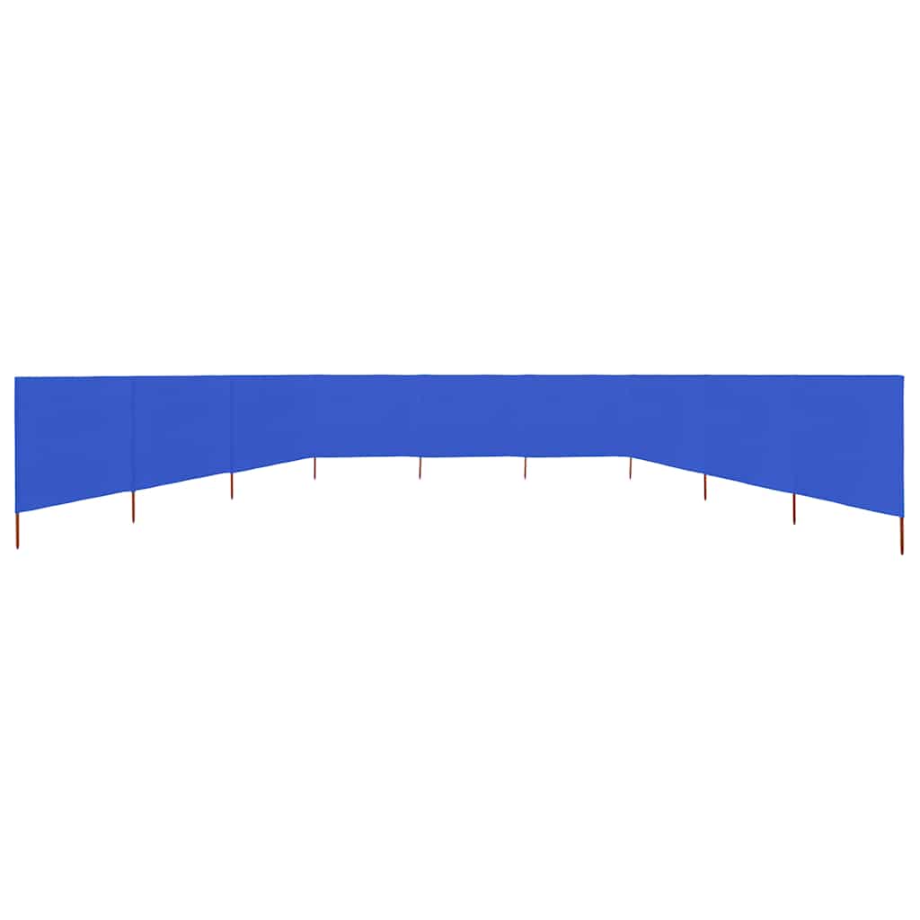 Paravento a 9 Pannelli in Tessuto 1200x120 cm Azzurro