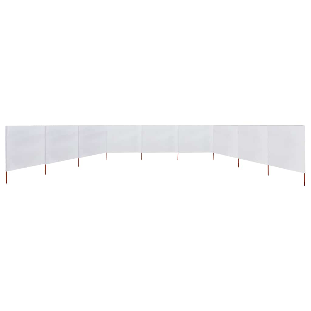 Paravento a 9 Pannelli in Tessuto 1200x160 cm Bianco Sabbia