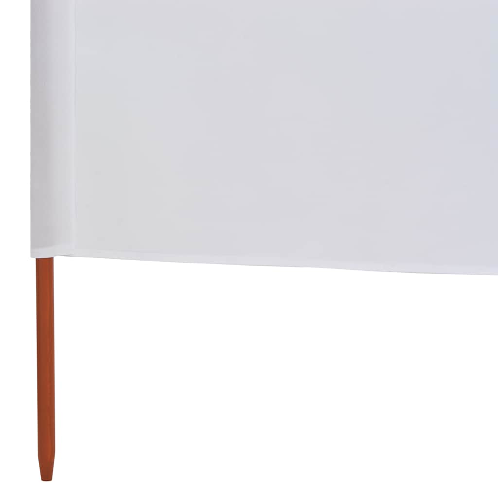 Paravento a 9 Pannelli in Tessuto 1200x160 cm Bianco Sabbia