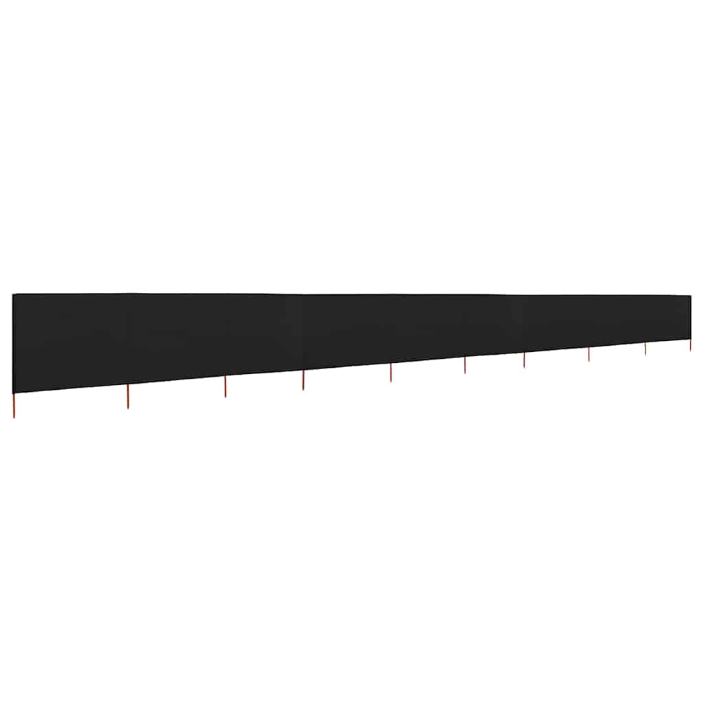 Paravento a 9 Pannelli in Tessuto 1200x160 cm Nero
