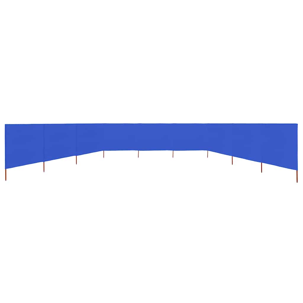 Paravento a 9 Pannelli in Tessuto 1200x160 cm Azzurro