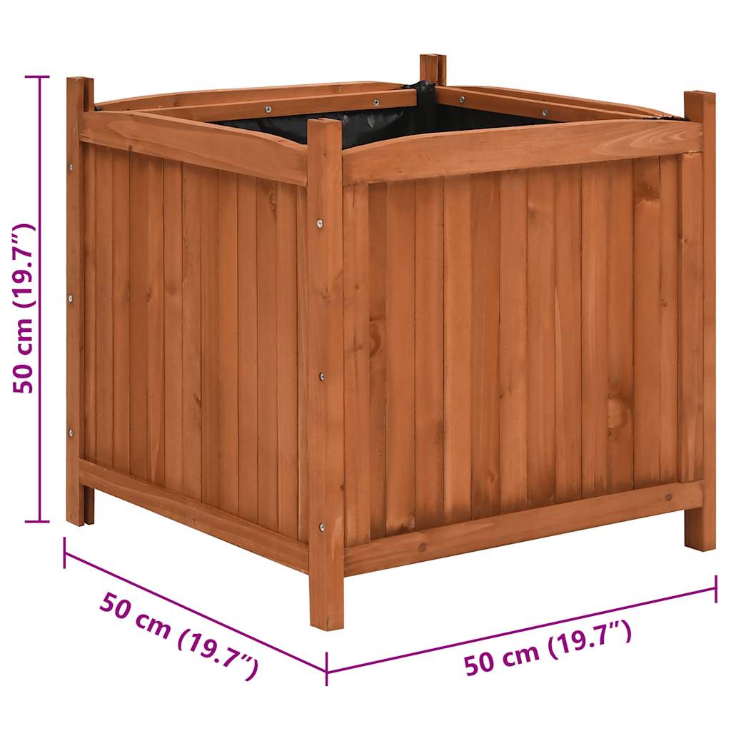 Fioriere Rialzate 2 pz 50x50x50 cm in Legno di Abete