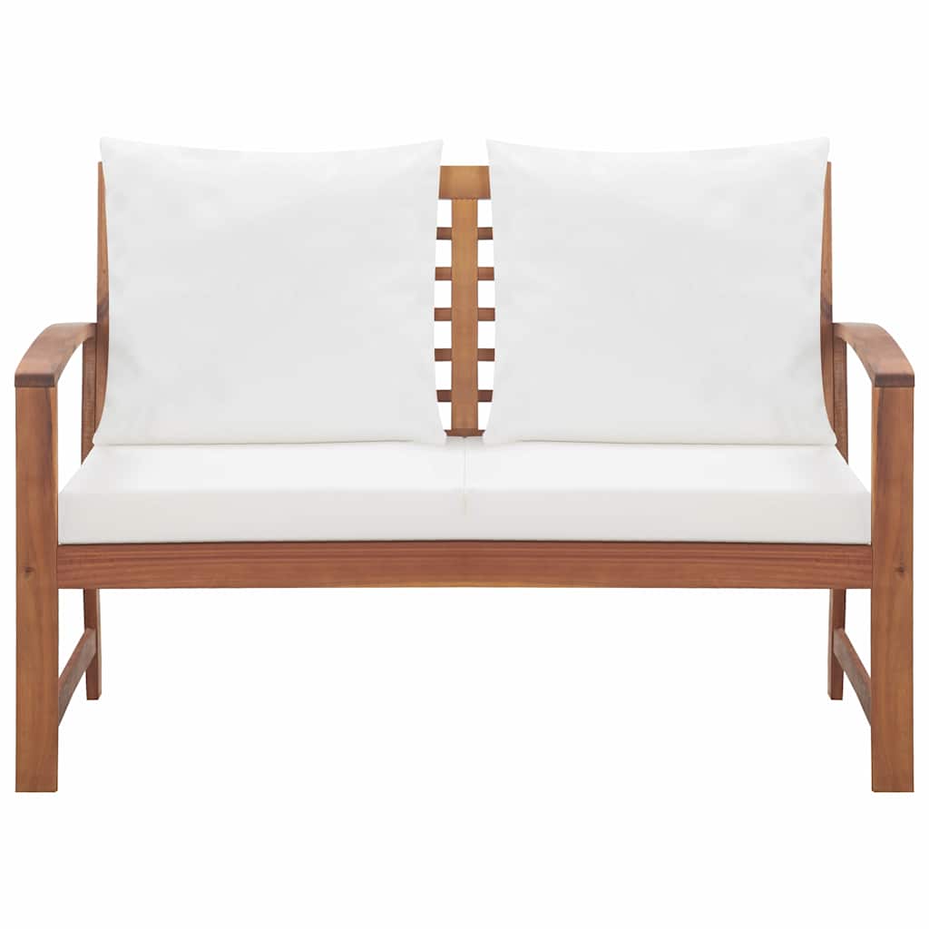 Set Divani da Giardino 4 pz con Cuscini in Massello di Acacia