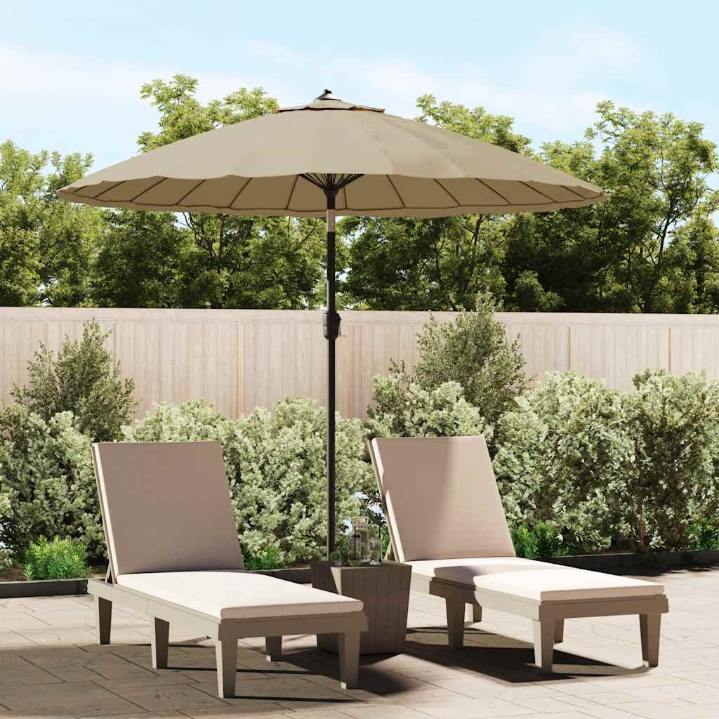 Ombrellone da Esterni con Palo in Alluminio 250 cm Grigio Talpa