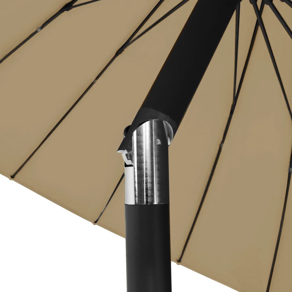 Ombrellone da Esterni con Palo in Alluminio 250 cm Grigio Talpa