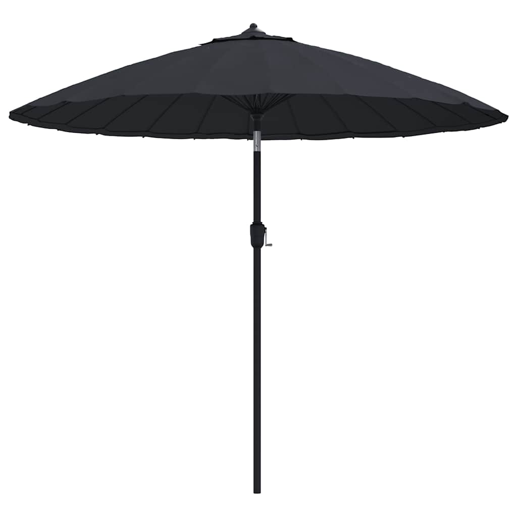 Ombrellone da Giardino con Palo in Alluminio 250 cm Nero
