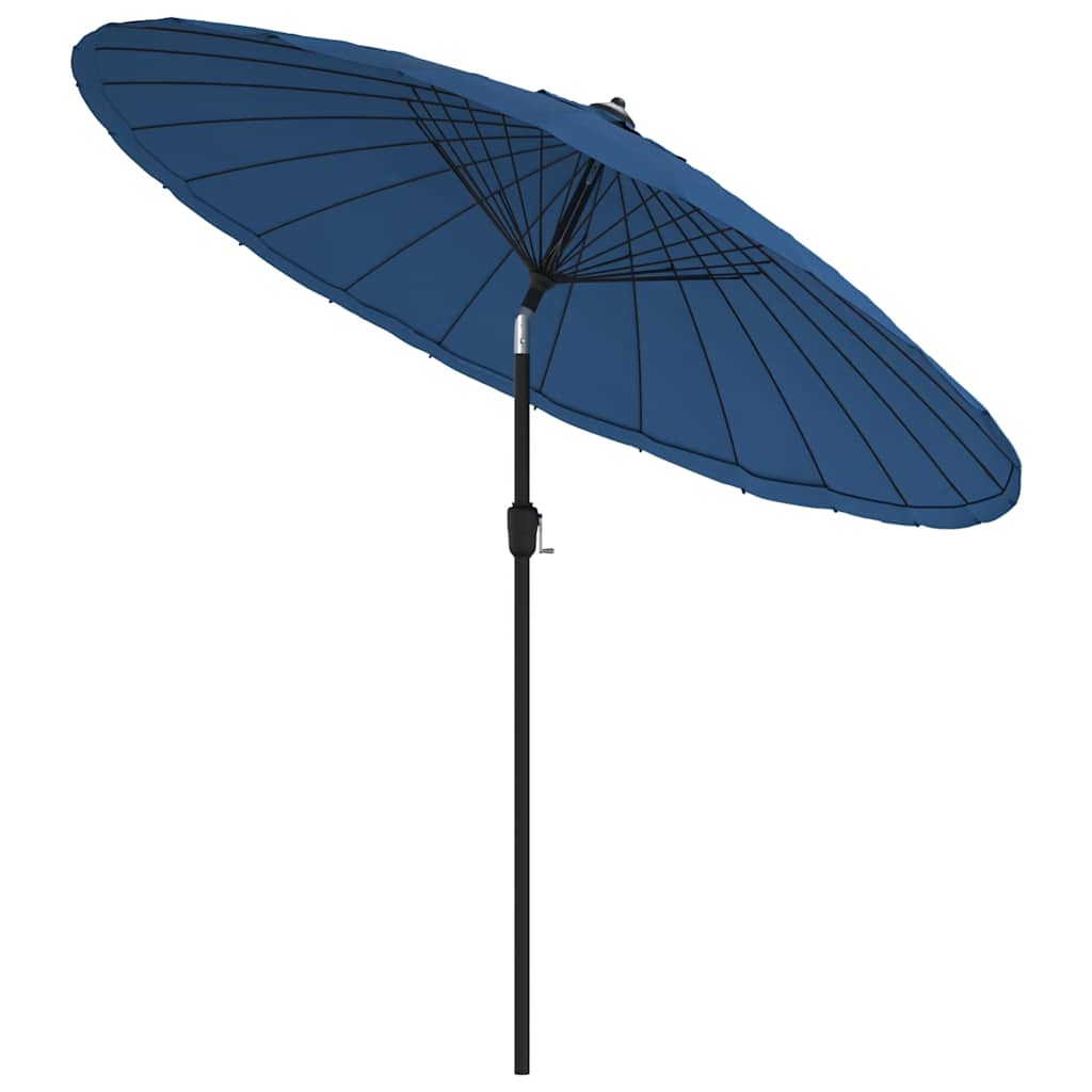 Ombrellone da Giardino con Palo in Alluminio 250 cm Azzurro