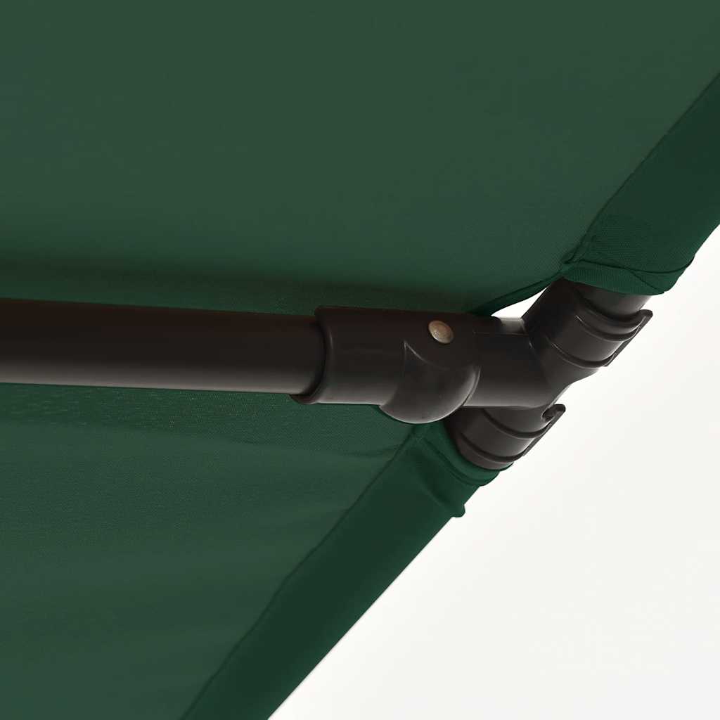 Ombrellone da Giardino con Palo in Alluminio 2x1,5 m Verde