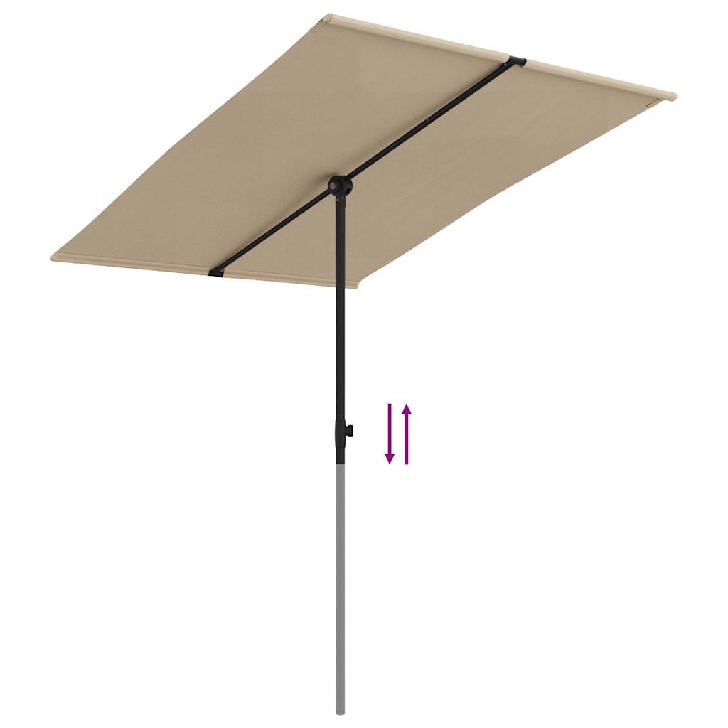 Ombrellone da Giardino con Palo in Alluminio 2x1,5 m Talpa