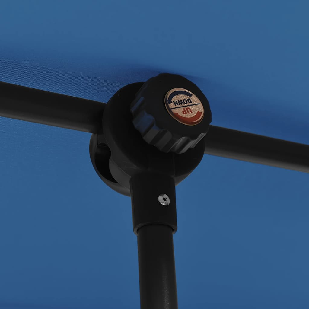 Ombrellone da Giardino con Palo in Alluminio 2x1,5 m Azzurro