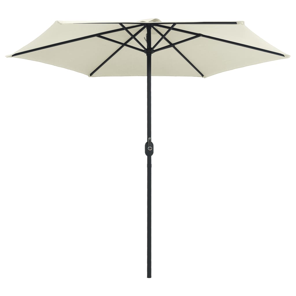 Ombrellone da Giardino Palo in Alluminio 270x246 cm Sabbia