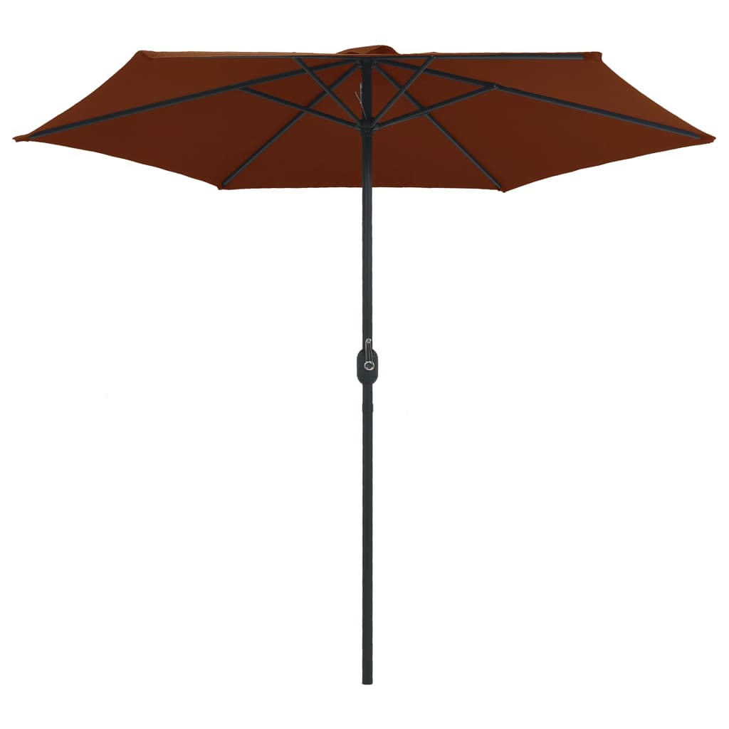 Ombrellone da Giardino Palo in Alluminio 270x246 cm Terracotta