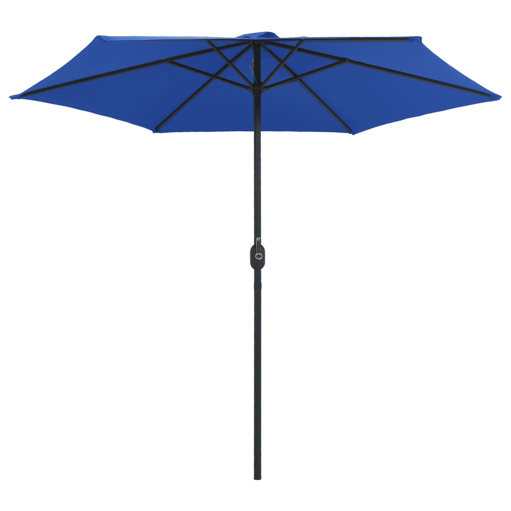 Ombrellone da Giardino con Palo in Alluminio 270x246 cm Azzurro