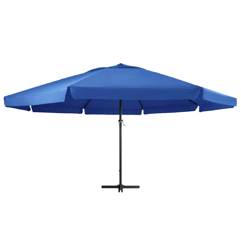 Ombrellone da Giardino con Palo in Alluminio 600 cm Azzurro